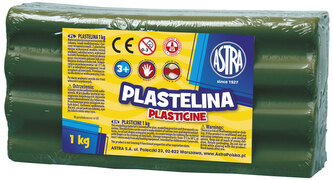 Plastelina zielona-ciem. 1 kg 303111019, Astra