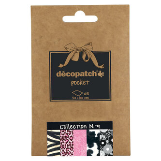 Papier do decoupage 5 ark. 30 x 40 cm kolekcja No. 9. DP009, Decopatch