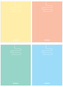Zeszyt A4 80k kratka pastel Color blocking, Herlitz