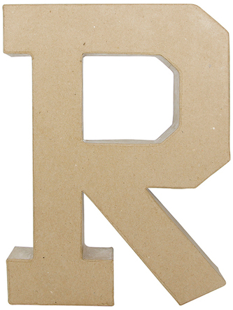 Litera fantazyjna "R" z masy papierowej AC411, Decopatch