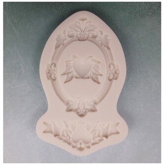 Foremka silikonowa Ramka z sercem, Pentart