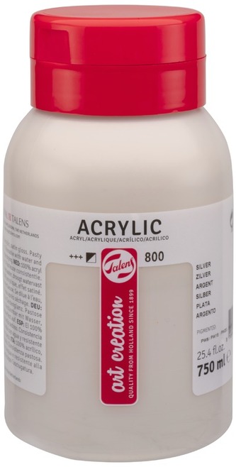 Farba akrylowa 750ml Silver 800 Art Creation, Talens