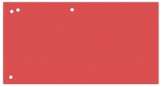 Przekładki karton, 1/3 A4, 240x105mm, 100szt, czerwone, Office Products