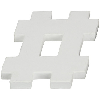 Znak 3D mały 12 cm „#”  AC788 C, Decopatch