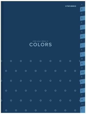 Skorowidz A5 96k 70g kratka Colors niebieski, TOP 2000