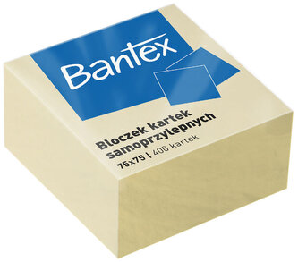 Notes samoprzylepny   75 x 75 400k żółte, Bantex