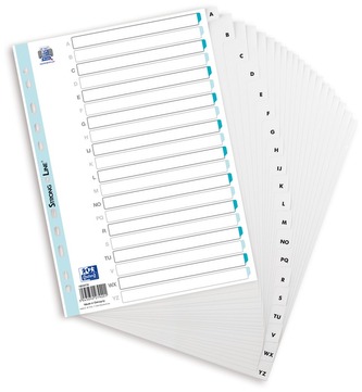 Przekładki A4 A-Z PP białe, Elba