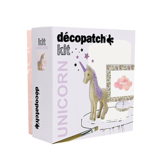 Zestaw startowy "Jednorożec" ramka, jednorożec, brokat 27 x 27 x 7cm. KIT025 C, Decopatch