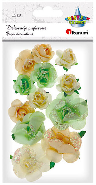 Ozdoby tkaninowe Kwiatki op. 12 szt. 491143, Craft-Fun