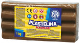 Plastelina brązowa 1 kg 303111022, Astra