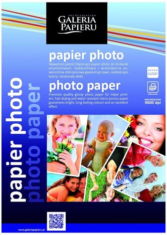 Papier foto A4 błyszczący 240/gm2 25ark, Galeria Papieru