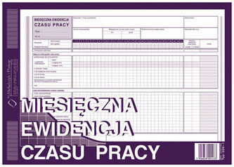 Druk Ewid.czasu pracy miesięczna MiP