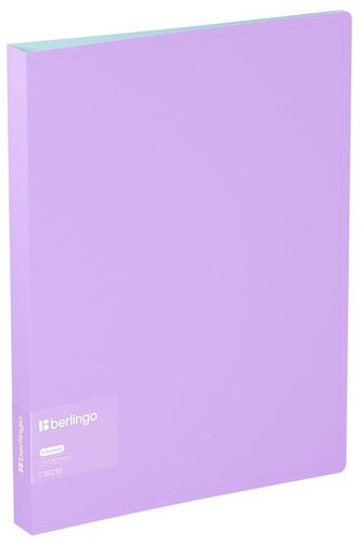 Segregator 4-ringowy Haze, 24mm, black D-RINGS, fioletowo-niebieski, z wewnętrzną kieszonką, Berlingo