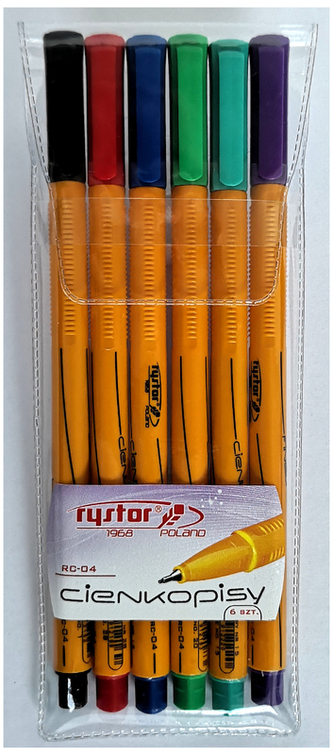 Cienkopisy RC-04 kpl. 6-kol. 403-621, Rystor