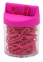 Spinacze 28 mm różowy w pud-magn.100 szt., Tres