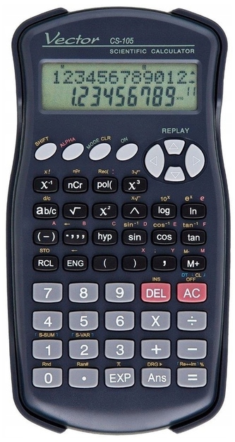 Kalkulator naukowy CS-105 240-funkcji 2-linie, Vector