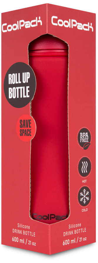 Bidon silikonowy 600 ml Pump Rpet Red Coolpack, Patio