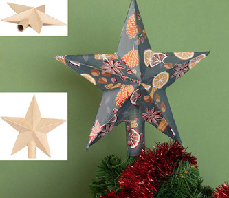 Gwiazda na czubek choinki 20 x 6 x 20 cm. NO061C, Decopatch