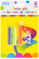Świeczki "Kolorowe płomienie", 6 szt., GoDan