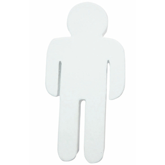 Sylwetka chłopaka 8 x 13 x 1.5 cm papierowa biała AC300, Decopatch
