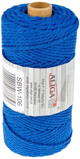 Sznurek bawełniany SBW-106 niebieski 3mm x 100m (splot 21 nitek), Aliga