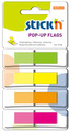 Zakładki indeksowe w podajniku 45 x 12 mm 160k. 4-kol., Stick`n