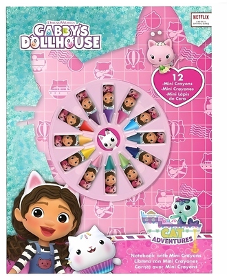 Zestaw do kolorowania z 12 mini kredkami Gabby"s Dollhouse, Kids