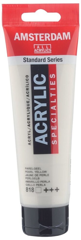 Farba akrylowa nr 818 perłowa żółć 120ml, Amsterdam