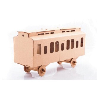 Zabawka z tektury Wagon Osobowy. Leolandia
