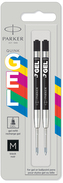 Wkład do długopisu żelowy czarny M  ECO 2szt. blister, Parker