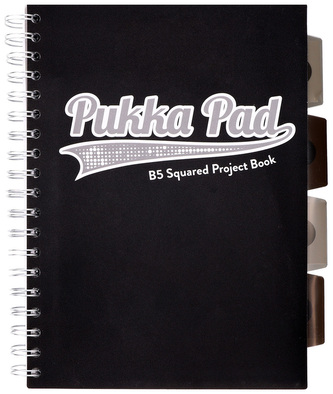 Pukka. Project Book. Black & Grey. B5 80g kratka. 100 kartek