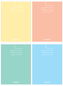 Zeszyt B5 96k. kratka Pastel Color Blocking 9583295, Herlitz
