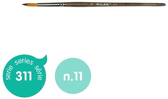 Pędzle syntetyczne okrągłe nr 11 seria 311, Milan