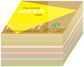 Karteczki samoprzylepne kraft, kostka 76 x 76 mm 5-kolorów  400-kart., Stick`n