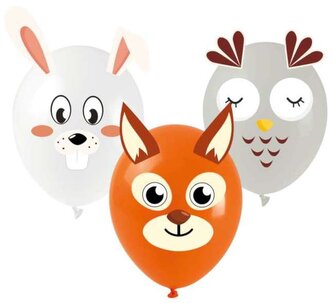 Balony Leśne zwierzątka - zrób to sam (3 wzory) (5 szt.), Arpex