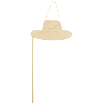 Kapelusz na patyku - rekwizyty do zdjęć 16 x 35cm AC387, Decopatch
