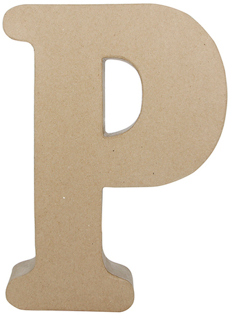 Litera fantazyjna "P" z masy papierowej AC409, Decopatch