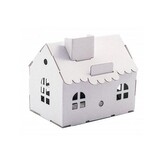 Zabawka z tektury Domek Skarbonka (biały). Leolandia