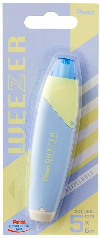 Korektor w taśmie 5mm x 6m Weezer, błękitny, Pentel