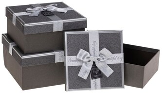 Zestaw pudełek PUG-24243-KW 3szt. SILVER, Rozette