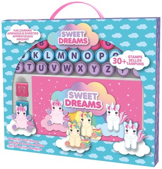 Zestaw stempelków alfabet i zeszyt 20 str. Sweet Dreams, Kids