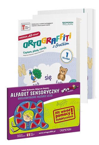 Ortograffiti z Bratkiem. Wersja 45 minut. Klasa 1. Komplet pomocy dydaktycznych.