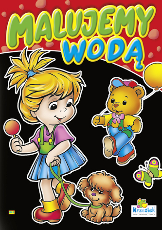 Kolorowanka wodna. Malujemy wodą. Dziewczynka z pieskiem 841