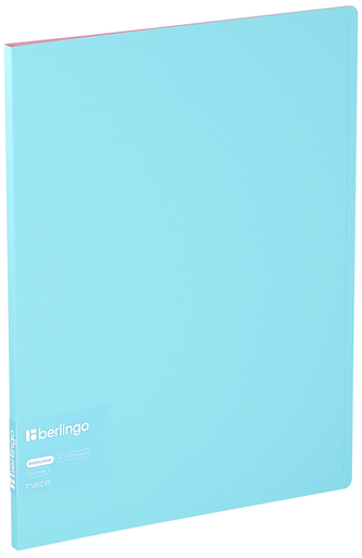 Album ofertowy 10 koszulek Haze, 9mm, z wewnętrzną kieszonką, niebiesko-różowy, Berlingo