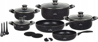 Sada mramorových hrnců s příslušenstvím – 17ks