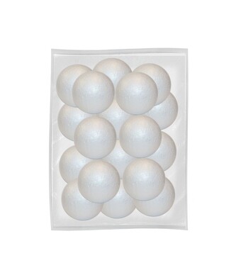 Styropian kule białe 65mm. 18 sztuk