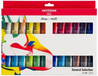 Farby akrylowe 24-kol. 20ml Standard Amsterdam, Talens