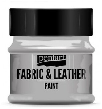 Farba do tkanin i skór 50ml srebrna, Pentart