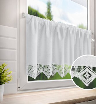 Dekorační krátká vitrážová záclona do kuchyně KAROLIS 60x150 cm MyBestHome