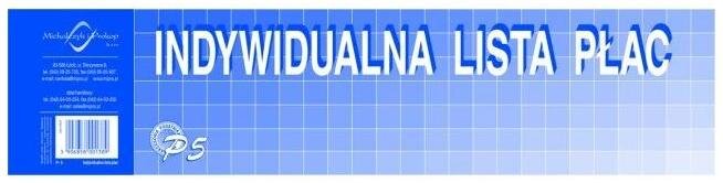 Druk Indywidualna Lista Płac 1/3 A3 494898, MiP